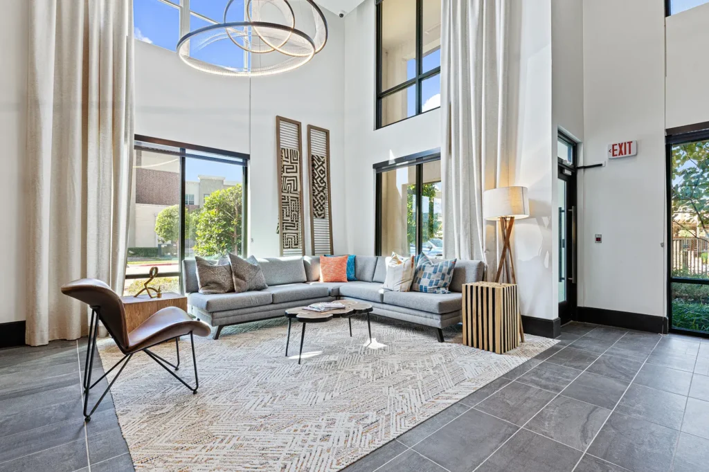 Clubhouse lounge with sofas