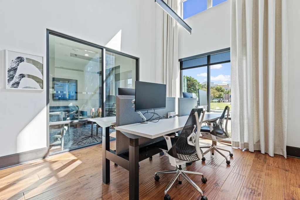 Clubhouse business center with computer stations